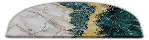 Nášlapy na schody v sadě 16 ks v petrolejovo-krémové barvě 20x65 cm Golden Marble – Vitaus