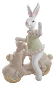 Velikonoční dekorace FIG 157C zajíc na motorce