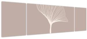 Obraz - Béžové listy N⁰5 (170x50 cm)
