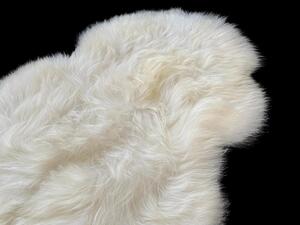 Islandská jehněčí kůže, bílá, přírodní, dlouhý chlup, velikost II Dlouhý chlup 10-20 cm II - 100-110 cm