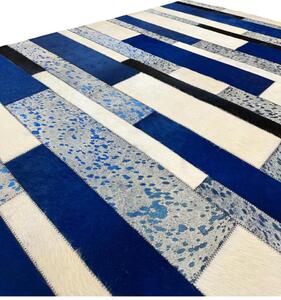 Kožený koberec Holme Blue L