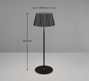 Stolní lampa Suarez LED s dobíjením, černá, výška 39 cm, kovová