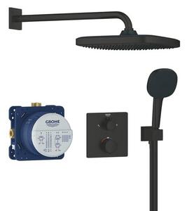 Sprchový systém GROHE Precision Thermostat včetně podomítkového tělesa černá matná 348822430