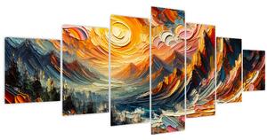 Obraz - Hory zalité sluncem (210x100 cm)
