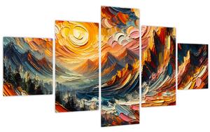Obraz - Hory zalité sluncem (125x70 cm)