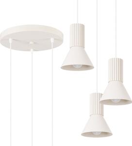 Sollux Lighting Závěsná lampa ESTRIA 3P béžová