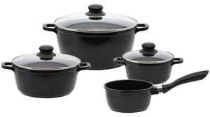 Elo 62440 Basic 4dílná sada hliníkových hrnců Black Cast
