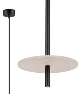 Sollux Lighting Závěsná lampa FELTRO 1 černá/béžová