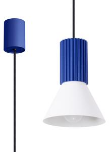 Sollux Lighting Závěsná lampa ESTRIA 1 bílá/ultramarínová