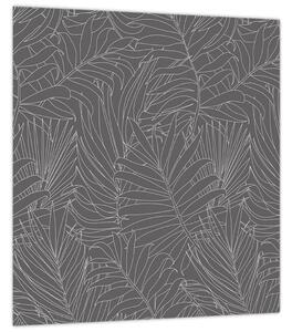Obraz - Šedé palmové listy (30x30 cm)