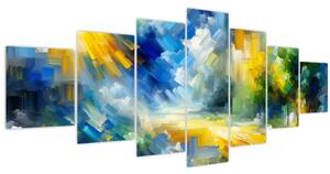 Obraz - Abstraktní slunečný den (210x100 cm)