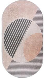 Pratelný koberec ve světle růžovo-krémové barvě 80x120 cm Oval – Vitaus