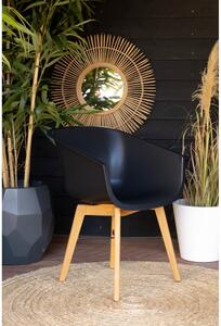 Černé plastové zahradní židle v sadě 2 ks Amalia – Hartman