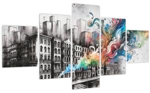 Obraz - Industriální život (125x70 cm)
