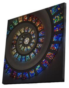 Wallity Obraz s LED osvětlením BAREVNÁ SPIRÁLA 49 40 x 40 cm