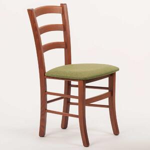 Stima Židle PAYSANE s čalouněným sedákem Odstín: Ořech, Látky: LUX zelená 18
