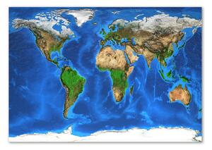 Foto obraz sklo tvrzené Mapa světa osh-97580792