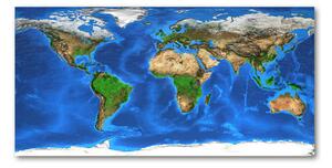 Foto obraz sklo tvrzené Mapa světa osh-97580792