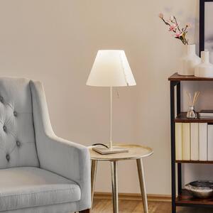 Luceplan Costanzina stolní lampa hliník, bílá, Bílá / opál, Obývací pokoj / jídelna, Hliník, Design