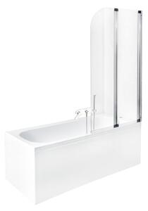 Besco Ambition vanová zástěna 80.5 cm dvoudílný chrom lesk/čiré sklo PA-2S