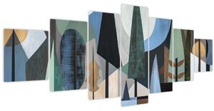 Obraz - Přírodní geometrická abstrakce II. (210x100 cm)