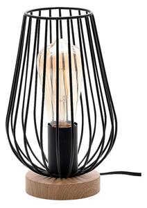 Rabalux GREMIO stolní svítidlo max. 40W | E27 | IP20 - černá, imitace dřeva