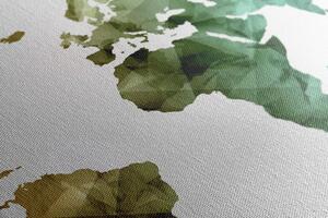 Obraz na korku barevná polygonální mapa světa
