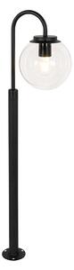 Moderní lucerna černá s čirým sklem 100 cm IP44 - Sfera
