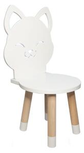 Dětská dřevěná židlička KOČKA + jméno ZDARMA