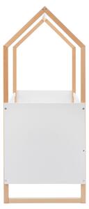 Domečková dětská postýlka s roštem LITTLE HOUSE bílá/buk, 60x120 cm