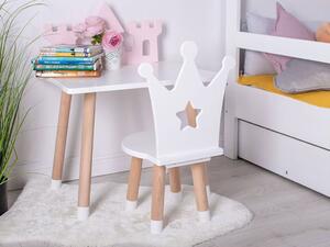 Dětská dřevěná židle KORUNKA + jméno ZDARMA