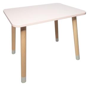 Dřevěný dětský stoleček - Růžová, 60x60 cm