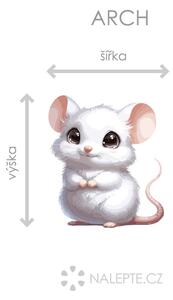 Bílá myška arch 39 x 45 cm