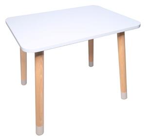 Dřevěný dětský stoleček + jméno ZDARMA - Bílá, 60x60 cm