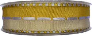 Stuha saténová FLAIR žlutá 25mm x 20m (6,-Kč/m)