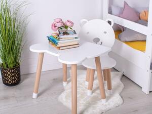 Dětský dřevěný stolek s židlí MEDVĚD + jméno ZDARMA