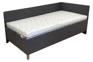 Čalouněná postel s úložným prostorem RYAN 90X200, tmavě šedá