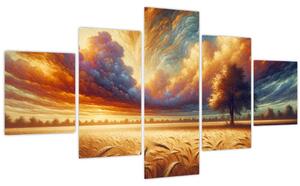Obraz - Strom v poli (125x70 cm)