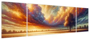 Obraz - Strom v poli (170x50 cm)