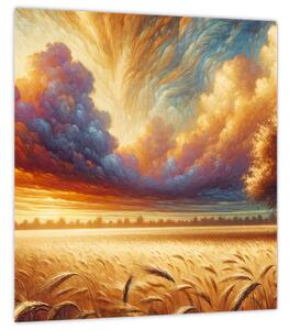 Obraz - Strom v poli (30x30 cm)