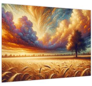 Obraz - Strom v poli (70x50 cm)