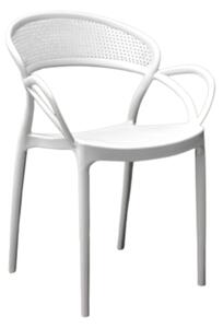 Bílá plastová židle STACK
