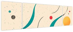 Obraz - Minimalistická barevná ilustrace (170x50 cm)