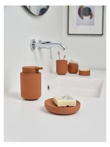 Oranžový kameninový koupelnový organizér na vatové tampony Ume – Zone