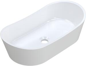 Ruvetti Arina umyvadlo 60x30 cm oválné na pult bílá lesk DOL_ARI6030