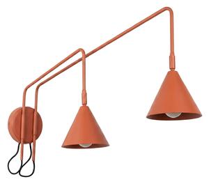 Sollux Lighting Nástěnné svítidlo NOX 2 okrově červené s vypínačem