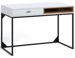 OLIER b | psací stůl OL-01 | 120 cm | bílá/artisan