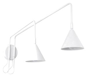 Sollux Lighting Nástěnné svítidlo NOX 2 bílé s vypínačem