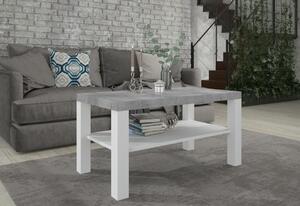 Konferenční stolek GOMEZ, 100x51x55, bílá/beton