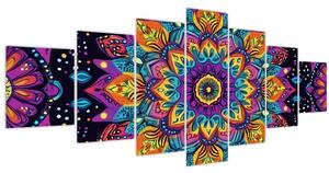 Obraz - Kaleidoskopická mandala (210x100 cm)